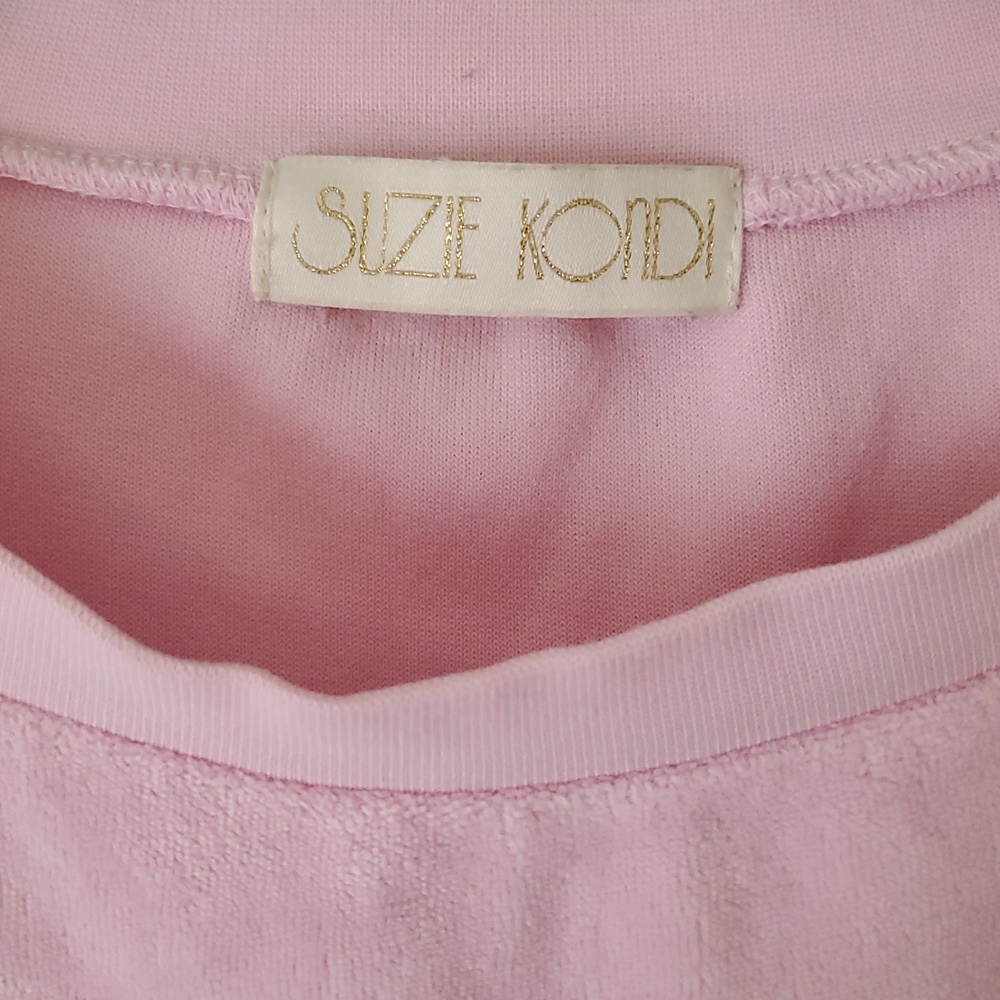 Suzie Kondi Boatneck Terry Crop Sweatshirt - Picture 2 of 4